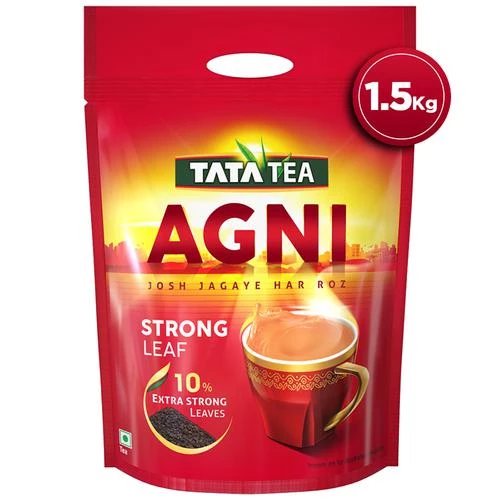 Tata Tea Agni 10percent Extra Strong Leaves - Special Blend Black Tea, 1.5 kg Pouch-2.webp